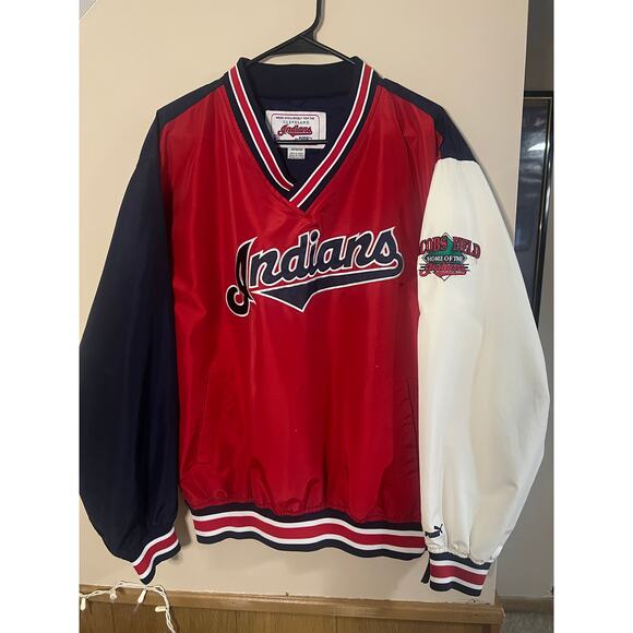 Vintage Puma Cleveland Indians Windbreaker Pullover - Picture 1 of 3